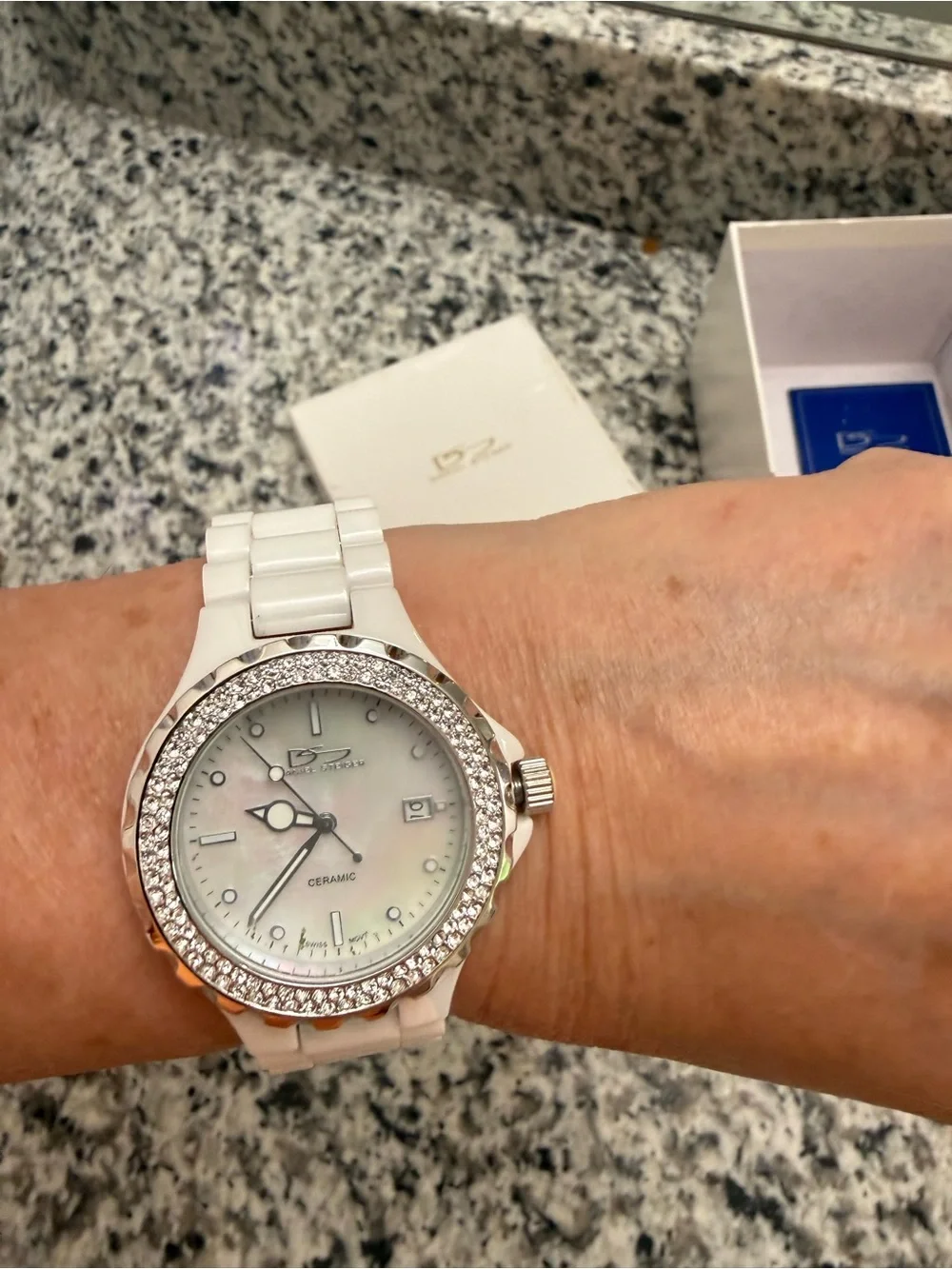 New DS Daniel Steiger White Ceramic Watch